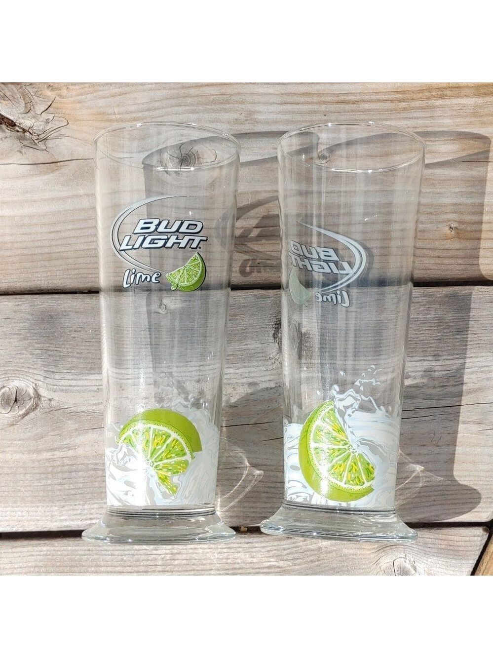 Attractive Bud Light Lime Glasses PAIR